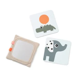 Baby contrast card holder - Deer friends - Sand