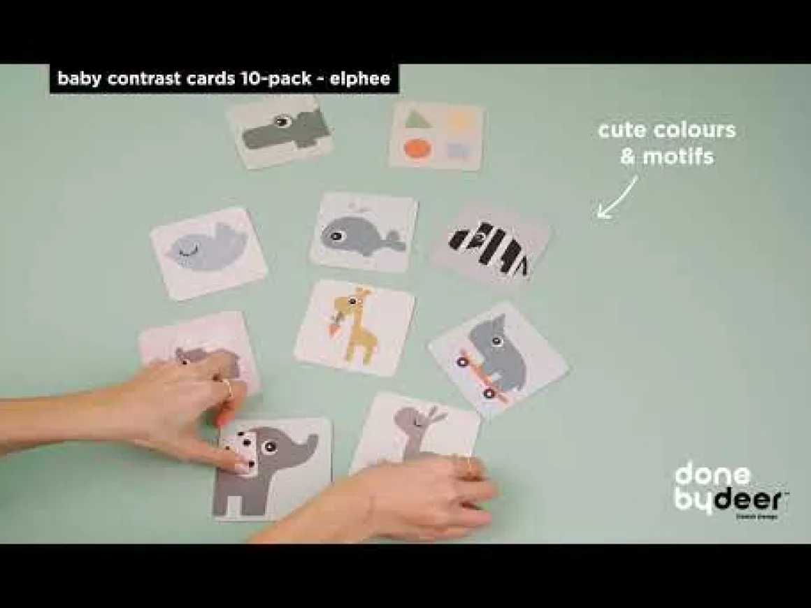 Baby contrast cards 10-pack - Elphee - Colour mix