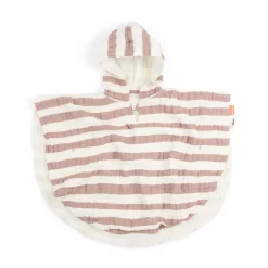 Bath poncho - Stripes - Powder