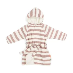 Bathrobe 3-4 years - Stripes - Powder