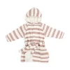 Bathrobe 1-2 years - Stripes - Powder