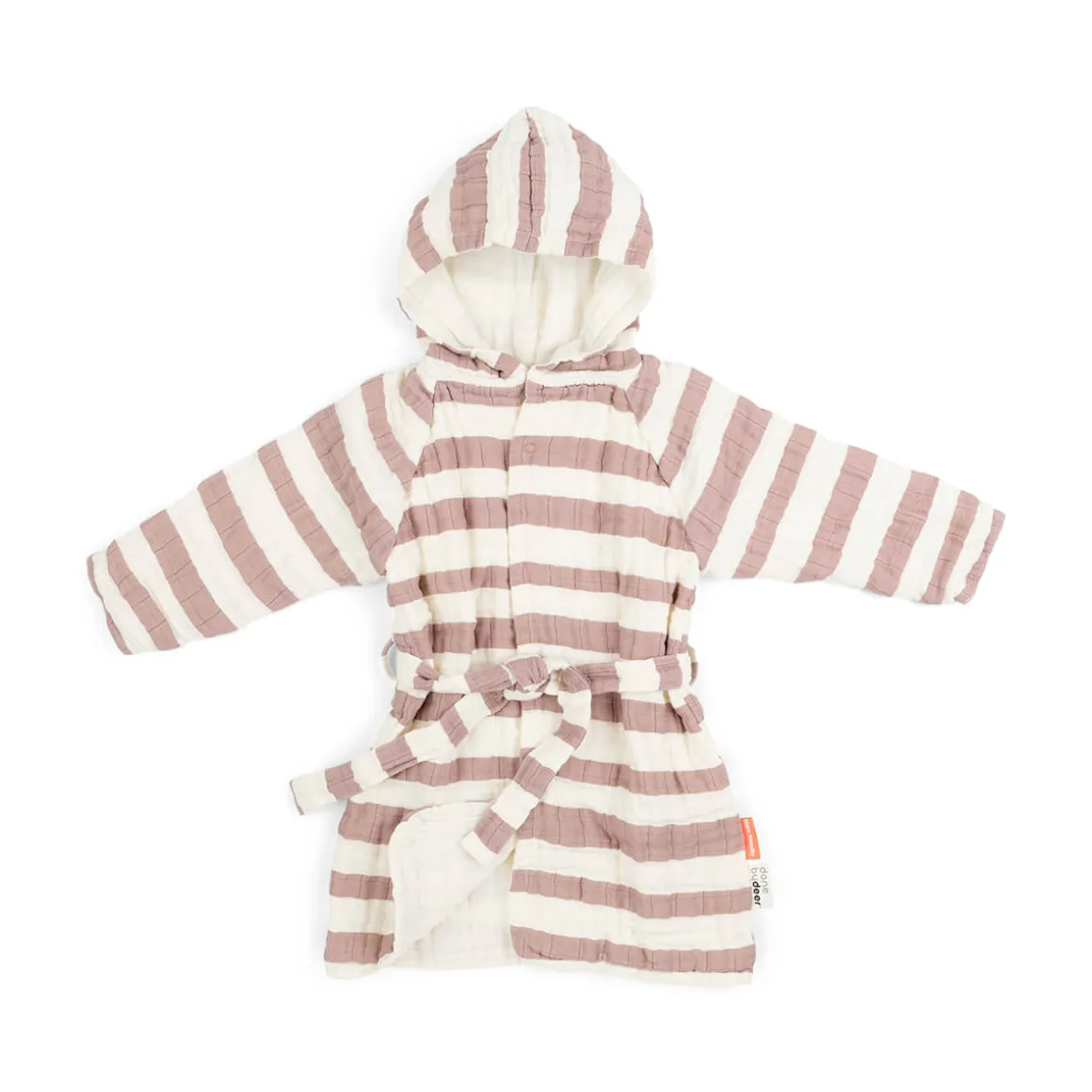 Bathrobe 1-2 years - Stripes - Powder