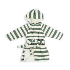 Bathrobe 1-2 years - Stripes - Green