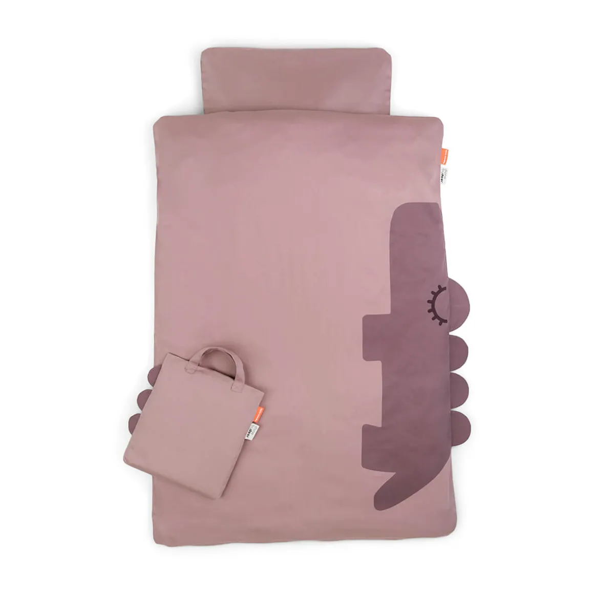 Bedlinen baby - Sleepy Croco - Powder