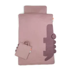 Bedlinen junior - Sleepy Croco - Powder