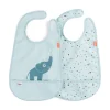 Bib with velcro 2-pack - Elphee - Blue