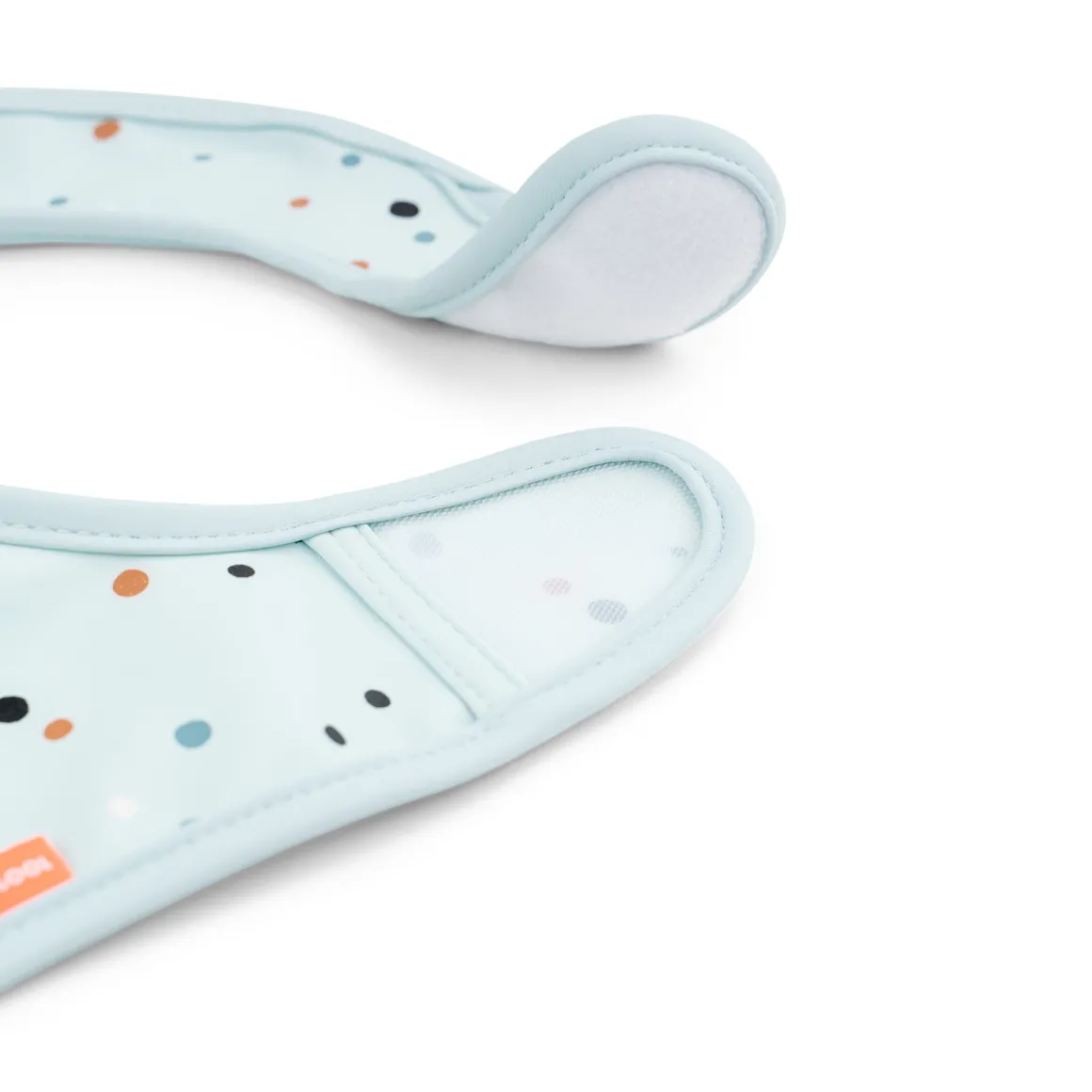 Bib with velcro 2-pack - Elphee - Blue