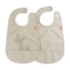 Bib with velcro 2-pack - Lalee - Sand