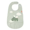 Bib w/velcro - Happy clouds - Green