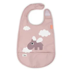 Bib w/velcro - Happy clouds - Powder