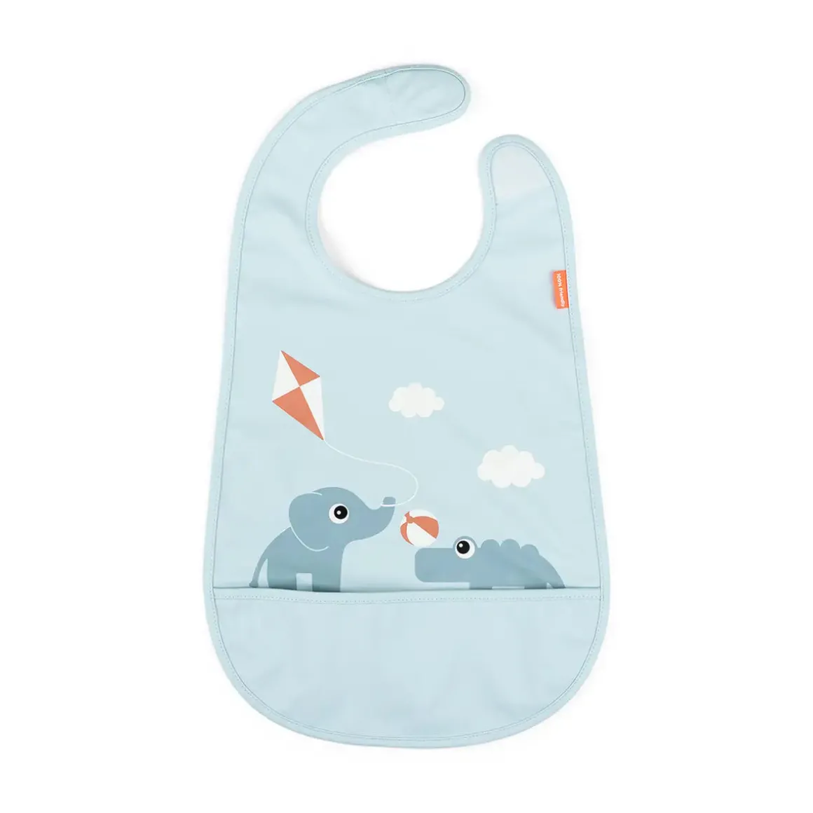 Bib w/velcro - Playground - Blue