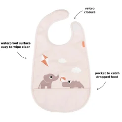 Bib w/velcro - Playground - Powder