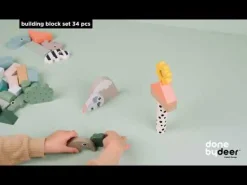 Building block set 34 pcs - Deer friends - Colour mix
