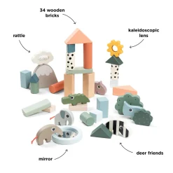Building block set 34 pcs - Deer friends - Colour mix