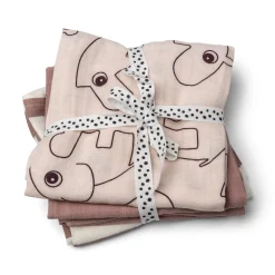 Burp cloth 3-pack - Deer friends - Powder