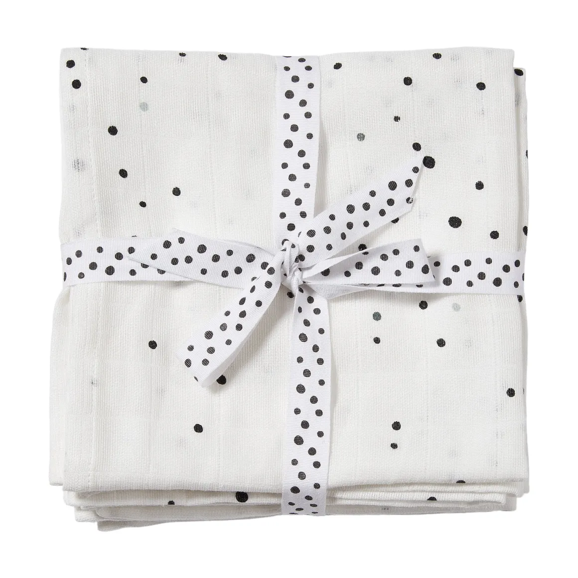 Burp cloth 2-pack - Dreamy dots - White