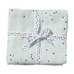 Burp cloth 2-pack - Dreamy dots - Blue