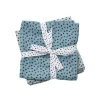 Burp cloth 2-pack - Happy dots - Blue