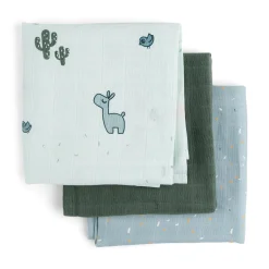 Burp cloth 3-pack - Lalee - Blue