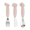 Easy-grip cutlery set - Deer friends - Powder