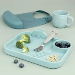 Easy-grip cutlery set - Deer friends - Grey
