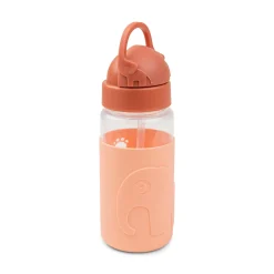Easy-grip straw bottle - Elphee - Papaya - 350 ml