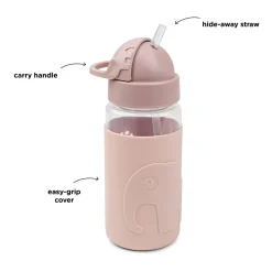 Easy-grip straw bottle - Elphee - Powder - 350 ml