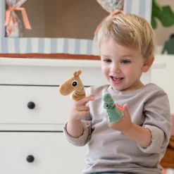 Finger puppet set 3 pcs - Deer friends - Colour mix