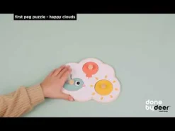 First peg puzzle - Happy clouds - Colour mix