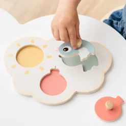 First peg puzzle - Happy clouds - Colour mix