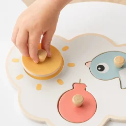 First peg puzzle - Happy clouds - Colour mix