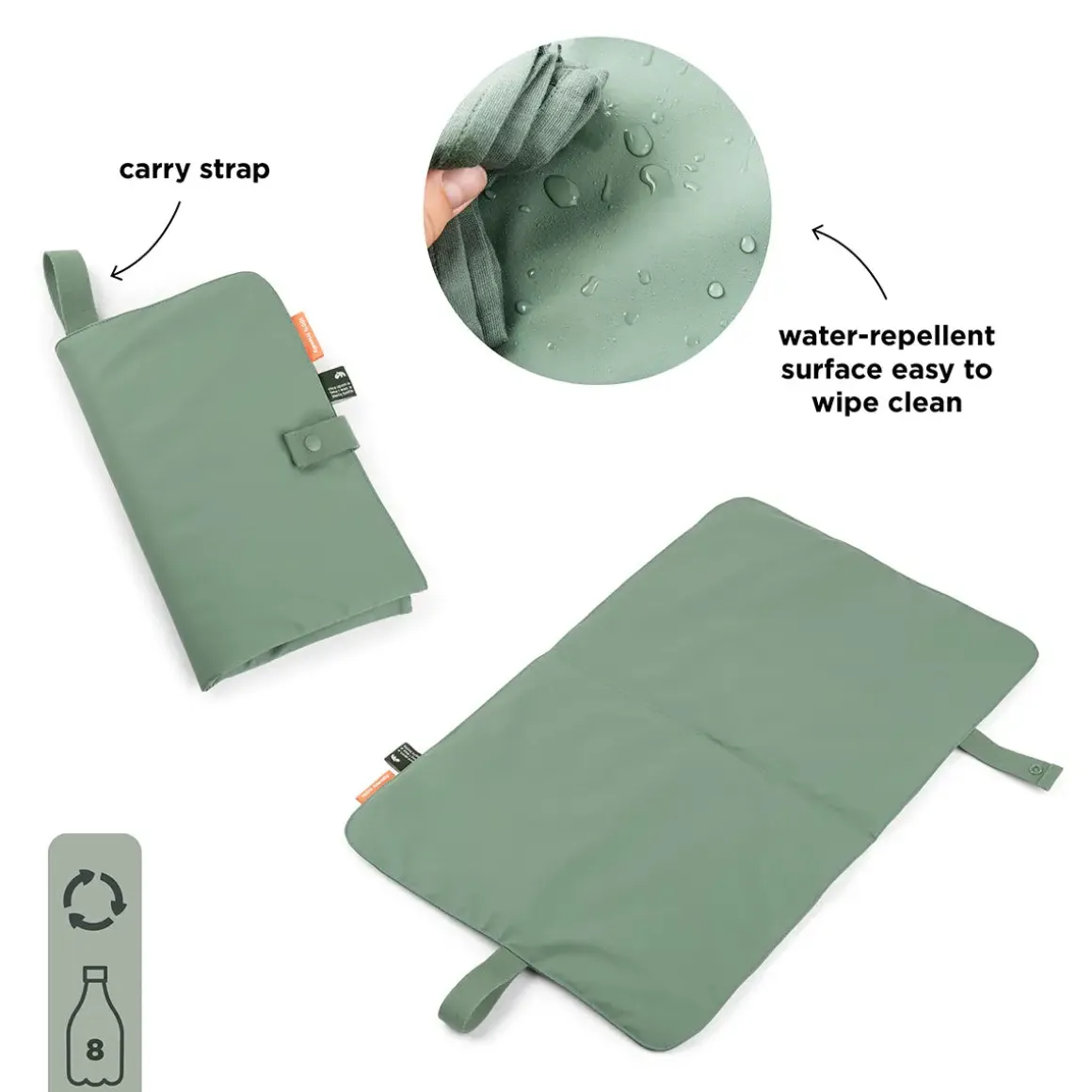 Foldable changing mat - Green
