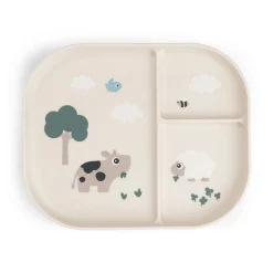 Foodie compartment plate - Tiny farm - Sand