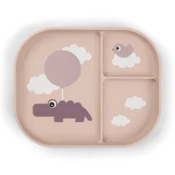 Foodie compartment plate - Happy clouds - Powder