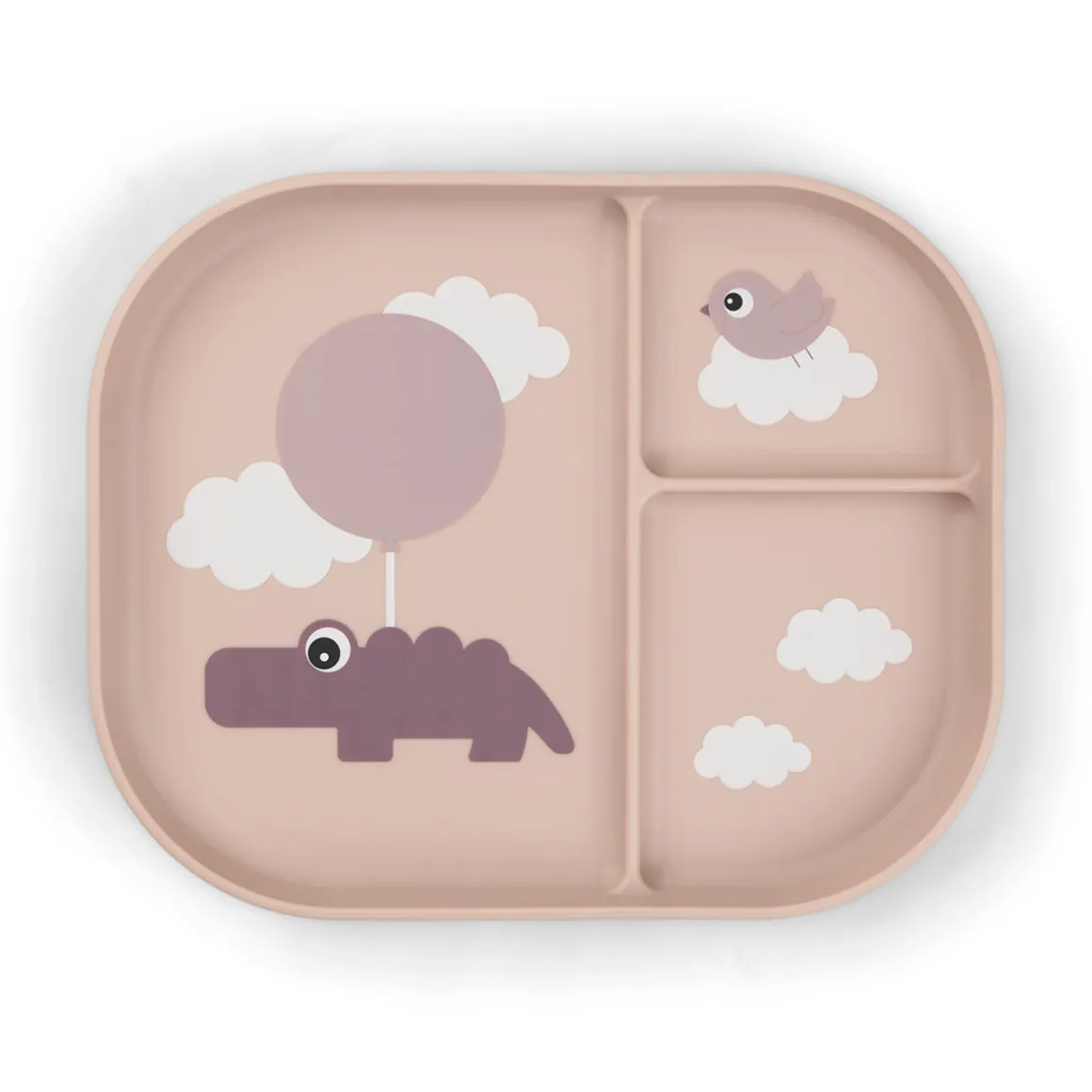 Foodie compartment plate - Happy clouds - Powder