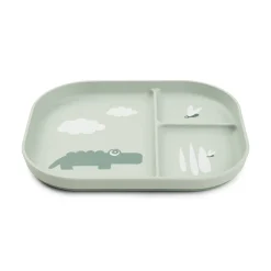 Foodie compartment plate - Croco - Green