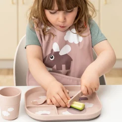 Foodie compartment plate set - Happy clouds - Powder