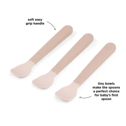 Foodie easy-grip baby spoon 3-pack - Powder