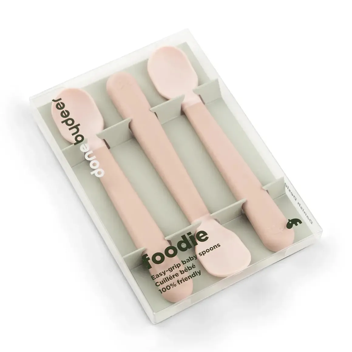 Foodie easy-grip baby spoon 3-pack - Powder