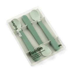 Foodie easy-grip baby spoon 3-pack - Green
