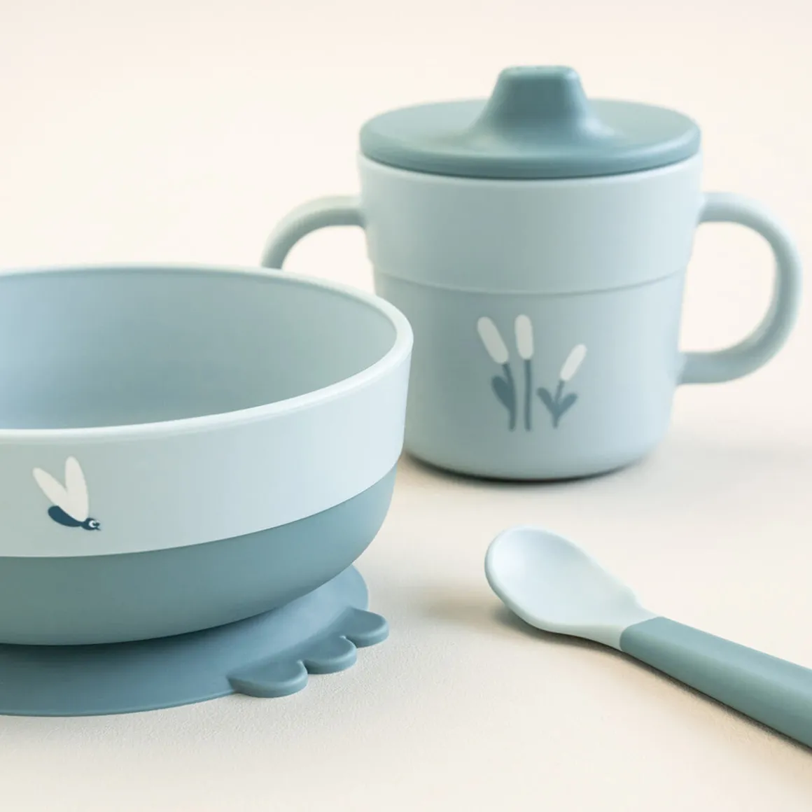 Foodie first meal set w/suction - Elphee - Blue