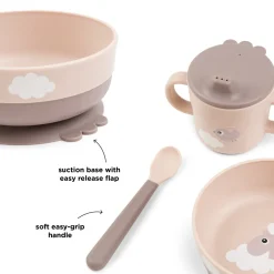 Foodie first meal set w/suction - Happy clouds - Powder