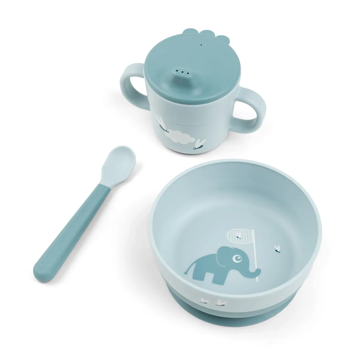 Foodie first meal set w/suction - Elphee - Blue