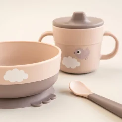 Foodie first meal set w/suction - Happy clouds - Powder