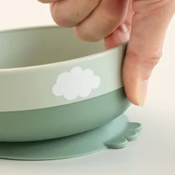Foodie first meal set w/suction - Happy clouds - Green