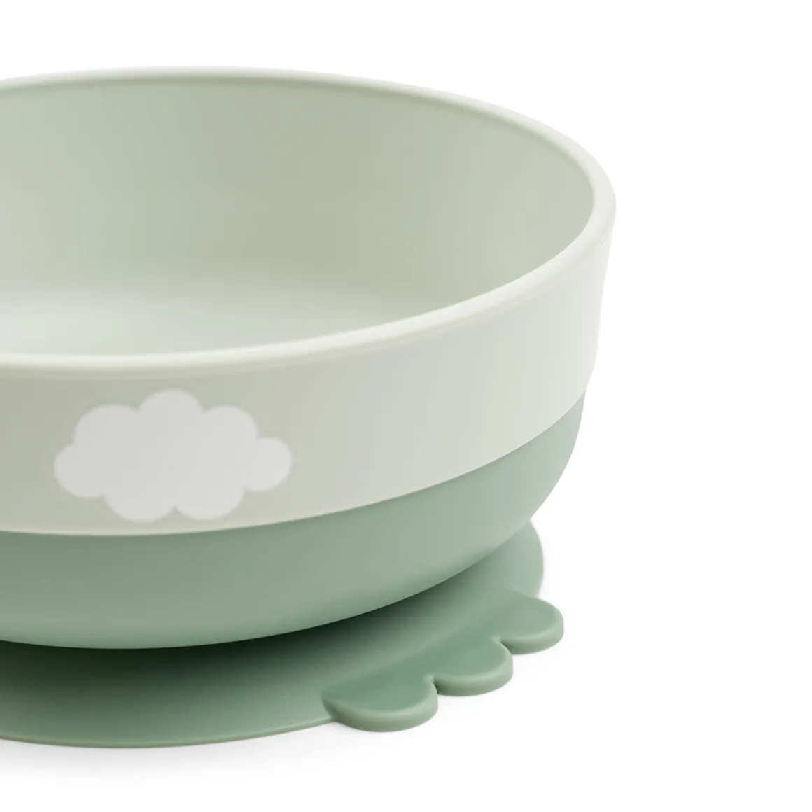 Foodie first meal set w/suction - Happy clouds - Green