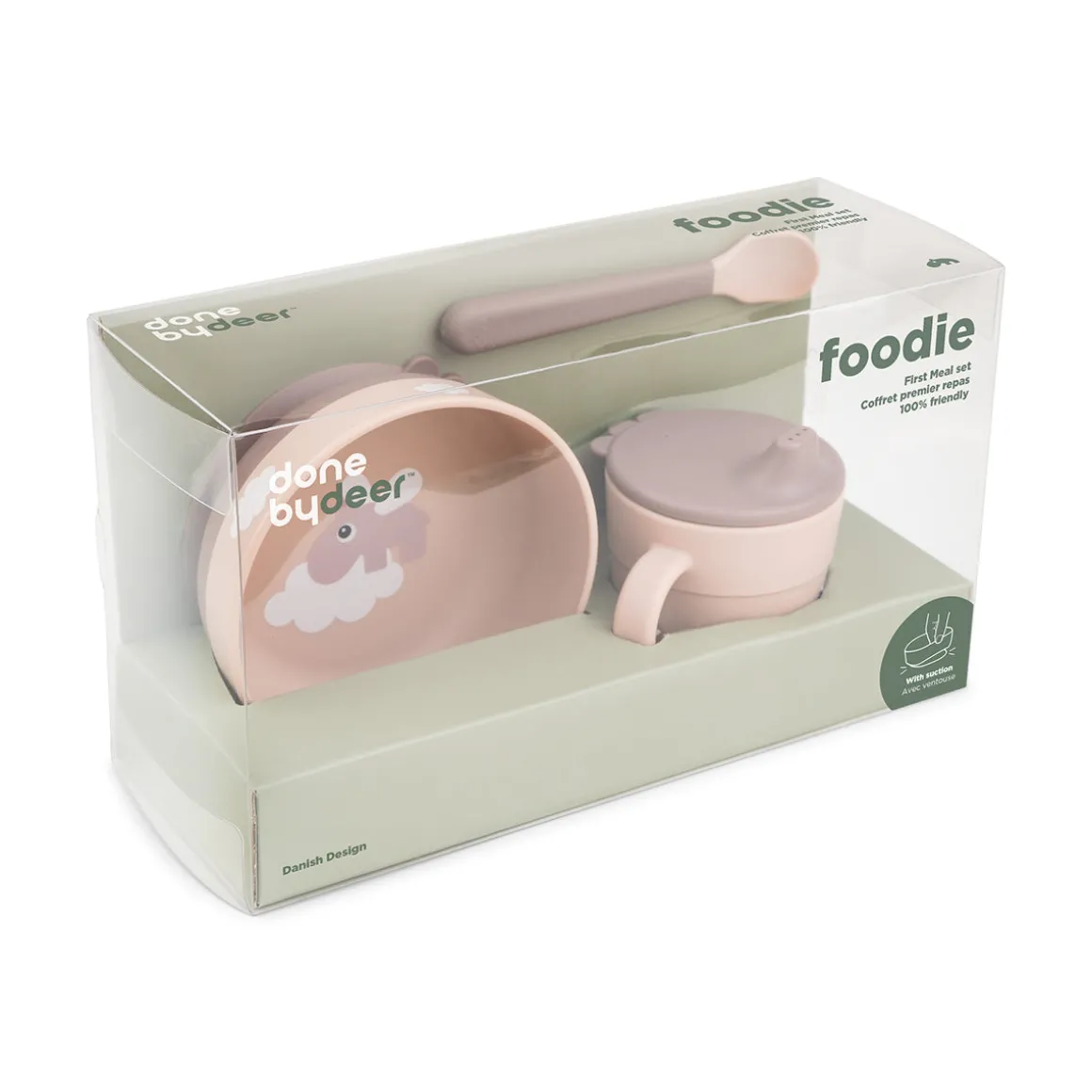 Foodie first meal set w/suction - Happy clouds - Powder