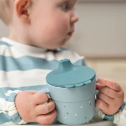 Foodie spout cup - Happy dots - Blue