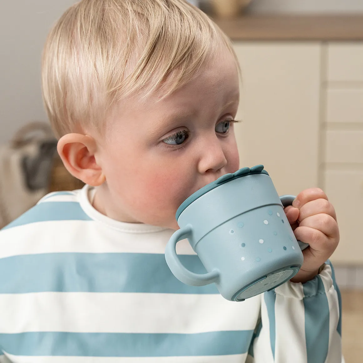 Foodie spout cup - Happy dots - Blue