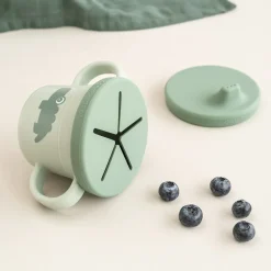 Foodie spout/snack cup - Croco - Green
